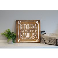 Küchen Sind Für Familien Gemacht - Holzschild Sammeln | Familie Esszimmer Dekor Haus Küche Bauernhof Wandbehang Schild Mit Spruch von EandNMarket