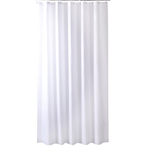 Eanshome Weiß Polyester Anti-Bakteriell Wasserdicht Verdickung Duschvorhang mit Duschvorhangringen von Eanshome