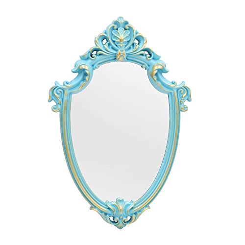 Eaoundm 41.9 x 27.9 cm Vintage Spiegel Antiker Spiegel Dekorative Wand Spiegel Schild Form Blau von Eaoundm