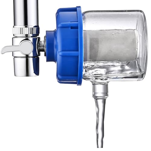 0.2-Mikron erneuerbarer Wasserfilter für Spüle, Wasserhahn Mount Wasserreiniger Filtration System, reduziert 99.9% von Bleirostsediment Chlor, passt Hahn 22mm Außenwinde und 24mm Innenwinde (02) von Earffloz