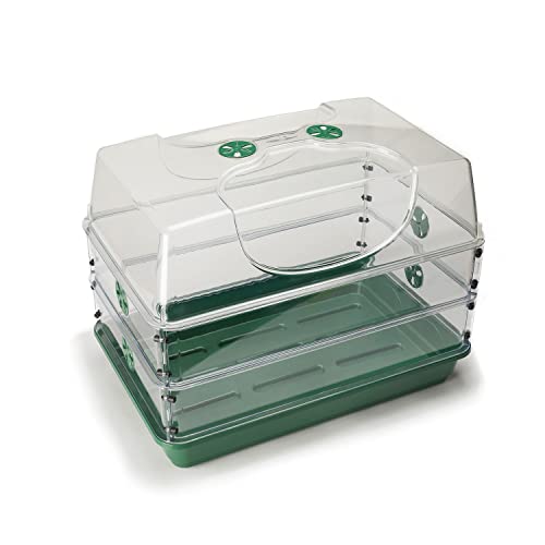 EarlyGrow MPL50123 Original großes, bruchsicheres Anzuchtkasten mit belüftetem Höhenverlängerungs-Set (groß mit zwei Erweiterungssets) von EarlyGrow