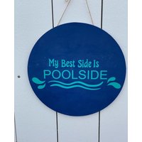 Pool Zeichen | Geschenk Für Neuen Außendekorationen Pooldekorationen Sommer Deckdekorationen von EarlyJuneShop