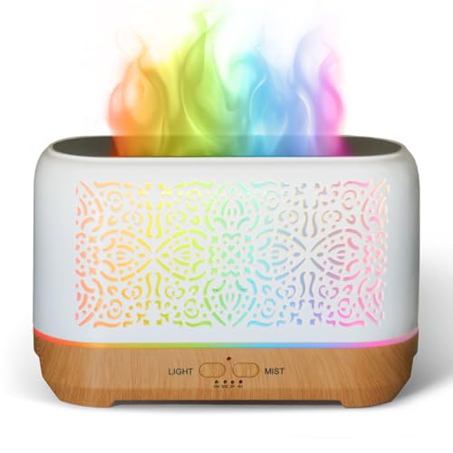 Earnest Living Ätherisches Öl Diffusor Klassischer Flammdiffusor 200 ml Timer Nachtlichter und automatische Abschaltfunktion Home Office Luftbefeuchter Aromatherapie-Diffusoren für ätherische Öle von Earnest Living