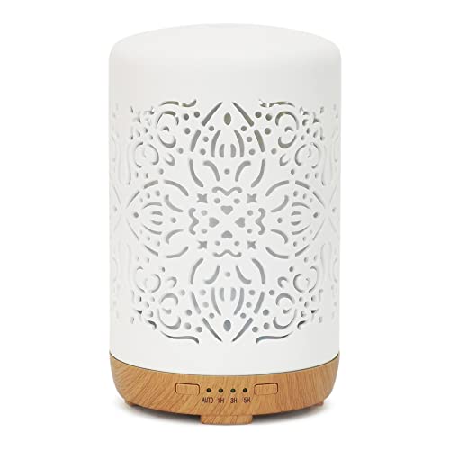 Earnest Living Diffusor für ätherische Öle, weißer Keramik-Diffusor, 250 ml, Timer, Nachtlichter und Auto-Off-Funktion, Heimbüro, Luftbefeuchter, Aromatherapie-Diffusoren, Geschenk Earnest Living Diffusor für ätherische Öle, weißer Keramik-Diffusor, 250 ml, Timer, Nachtlichter und Auto-Off-Funktion, Heimbüro, Luftbefeuchter, Aromatherapie-Diffusoren, Geschenk von Earnest Living