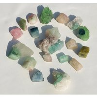 Mix Color Turmalinkristall Lot/Rosa -Grün -Blau - Schwarz Farbterminierter | 02 von EarthMineralsCo