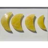 4 Edelsteine Zitrone Calcit Halbmonde Aus Pakistan | P1 von EarthMineralsLTD