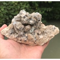 Aquamarin Kristalle Mit Rosa Apatit/Schwarzem Turmalin/ Quarz Feldspat & Musscovit Kombi-Exemplar Aus Skardu | 01 von EarthMineralsLTD