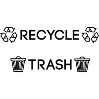 Trash & Recycle Stickers // Label Mülleimer - Can Sticker von EarthVibeDesigns