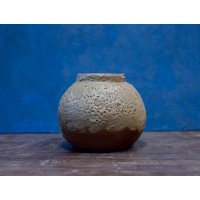 Keramik Bubble Vase in Oliv, Steinzeug Vase, Blumenvase, Handgemachter Topf, Wohndekor, Keramik, Mondglas, Bodenvase, Wilder Ton Großer von EarthWithFire