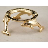 Kugelständer Kleine Größe Delfin Design Goldfarbe von EarthsAncientArt