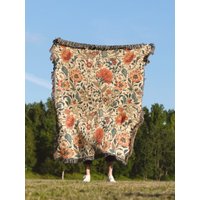 Floral Cottagecore Blumen Decke Wandteppich | Vintage Gewebter Teppich Wandbehang Sofa Bett Bezug Dekor - 100% Baumwolle Geschenk Für Sie Floral Cottagecore Blumen Decke Wandteppich | Vintage Gewebter Teppich Wandbehang Sofa Bett Bezug Dekor - 100% Baumwolle Geschenk Für Sie von EarthsTribe1