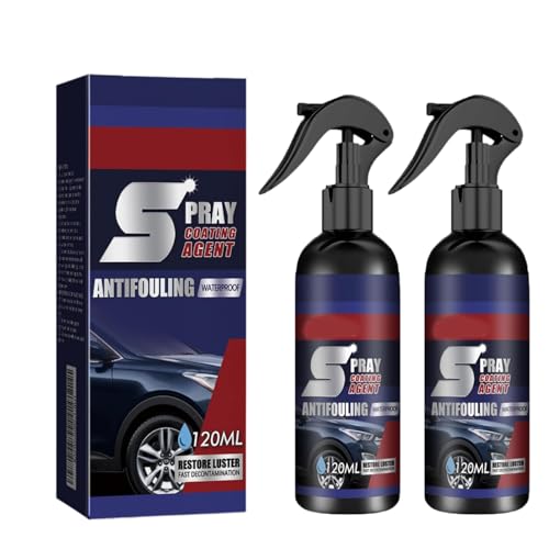 Multifunktionales Mittel zur Erneuerung der Beschichtung, 3-in-1-Autobeschichtungsspray, Sprühbeschichtungsmittel, schnellwirkendes Autobeschichtungsspray mit hohem Schutz (2PCS) von EasPowest