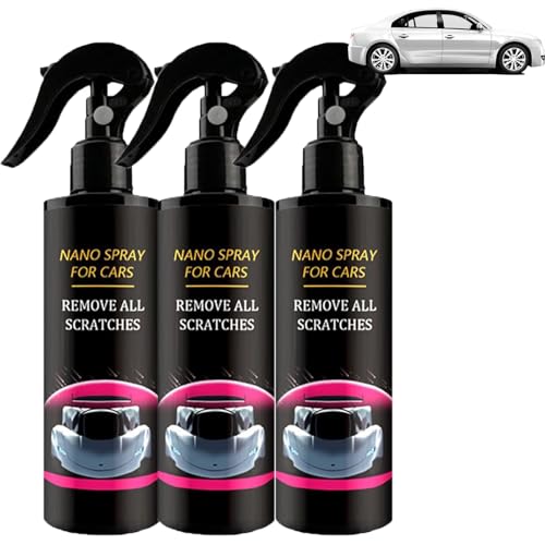 Nuracoat Nano Car Spray, 2025 New Car Scratch Quick Repair Nano Spray, Multifunctional Coating Renewal Agent,Instant Invisible Scratch Remover,Long-Lasting Protection, All Cars (120ML,3PCS) von EasPowest