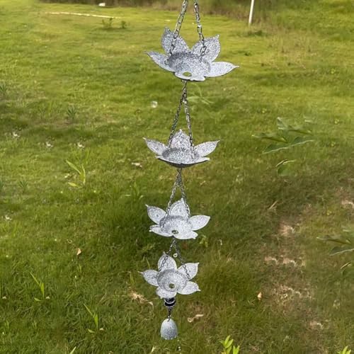 164 cm lange Regenwasserkette, dekoratives Windspiel, Regenwasserumleiter, Ersatz-Fallrohr für Gärten und Villen 164 cm lange Regenwasserkette, dekoratives Windspiel, Regenwasserumleiter, Ersatz-Fallrohr für Gärten und Villen von EaseSunny