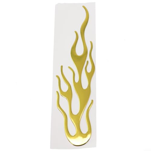 3D Flame Reflective Car Body Decal Sticker for Car Truck ATV Motorcycle Bike Cruiser Chopper Compatible with Various Vehicles Waterproof Soft PVC (Gold) von EaseSunny