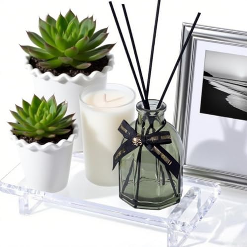 Acryl-Kosmetik-Tablett, Badezimmer-Aufbewahrung, Organizer, Tablett, Spender, Halter für Schrank, Waschtisch, Regal, Schrank, Schrank (einzeln beladen) von EaseSunny