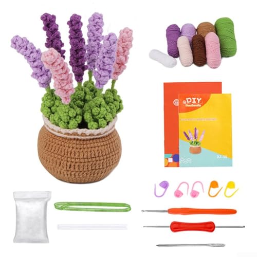 Beginner's Guide to Crocheting Flowers Complete DIY Kit Including Instructional Videos and Necessary Yarn Supplies (Lavenance) von EaseSunny