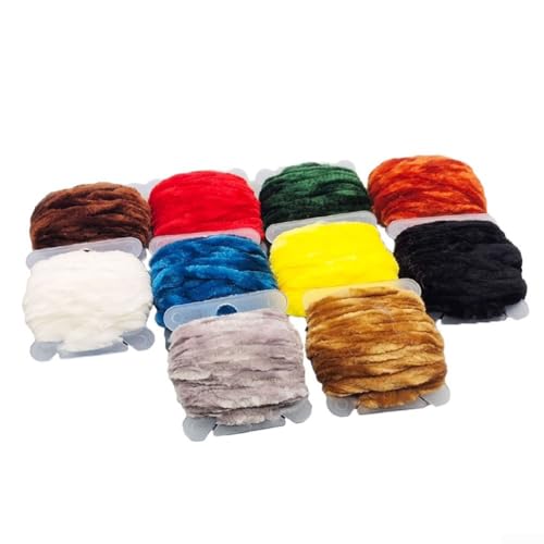 Chenille-Fliegenbindungsmaterial, 5 mm, für Nymphen und wollige Bugger-Köder mit Leichtigkeit, Braun Chenille-Fliegenbindungsmaterial, 5 mm, für Nymphen und wollige Bugger-Köder mit Leichtigkeit, Braun von EaseSunny