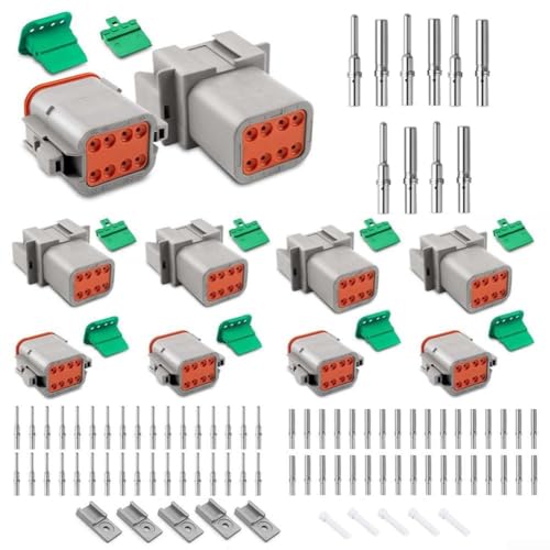 DT Steckverbinder-Set, 5 wasserdichte Stecker und Terminal-Kit für sichere und sichere elektrische Verwendung (8-polig) von EaseSunny