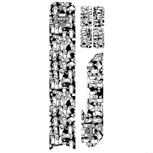 Karbonfaser-Schutzaufkleber für Mountain/Rennrad, wasserdicht und einfach anzubringen (Cartoon) von EaseSunny