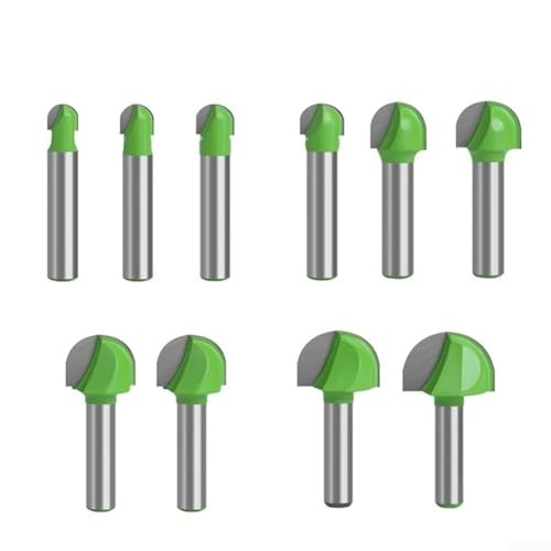 Kugelkopffräser, 1 Stück, CNC-Fräswerkzeug mit 8 mm Schaft, Radiuskern aus Hartmetalllegierung für Holz, MDF, Spanplatten, Sperrholz mit glatter Oberfläche (8 x 10) von EaseSunny