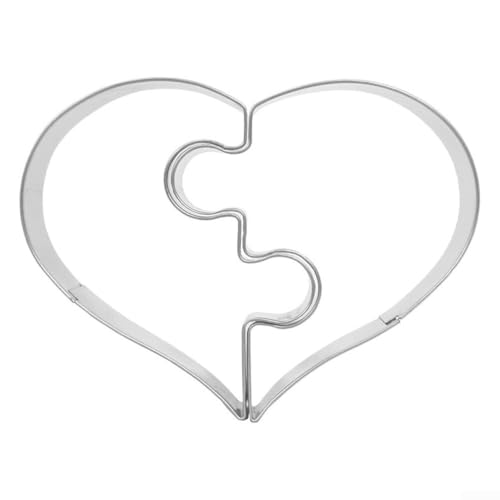Machen Sie einzigartige herzförmige Kekse mit Edelstahl-Puzzle-Ausstechformen Machen Sie einzigartige herzförmige Kekse mit Edelstahl-Puzzle-Ausstechformen von EaseSunny