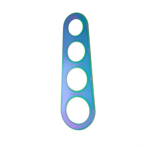 Nudel-Messlineal aus Edelstahl für Spaghetti-Portionskontrolle, geeignet für verschiedene Nudelarten, spülmaschinenfest, Küchenzubehör (farbig) von EaseSunny