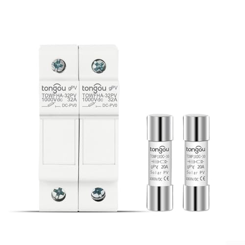 Set Solar-Sicherungshalter für 31015202530A 1000V mit zuverlässiger Isolierung für PV-Sicherheit (10A) von EaseSunny