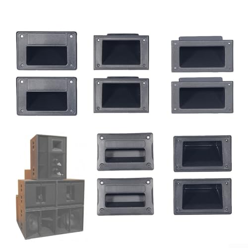 Set mit 2 tragbaren Lautsprecher-Schrankgriffen mit Kunststoffkonstruktion und versenktem Design für sichere Handhabung und Transport von Bühnenlautsprechern und Subwoofern (PS13084) von EaseSunny