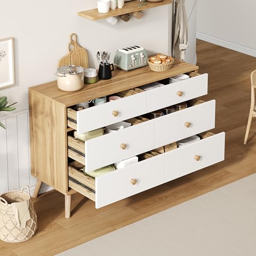 Easexcy Seitenschrank, Wohnzimmer-Beistelltisch, breiter Schrank, Mehrere Ablagefächer. Geeignet für Wohnzimmer, Schlafzimmer, Büro und Eingangsbereich (116 * 40 * 80cm) von Easexcy