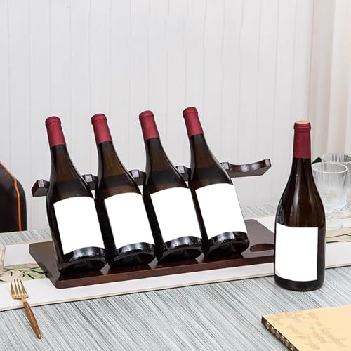 Eashaoo Weinregal aus Holz für Zuhause, Küche, Arbeitsplatte, Flaschenaufbewahrung, Organizer, freistehende Flaschen, Weinhalter für Esszimmer, Speisekammer, Schrank (46,5 x 19,5 x 15,5 cm) von Eashaoo