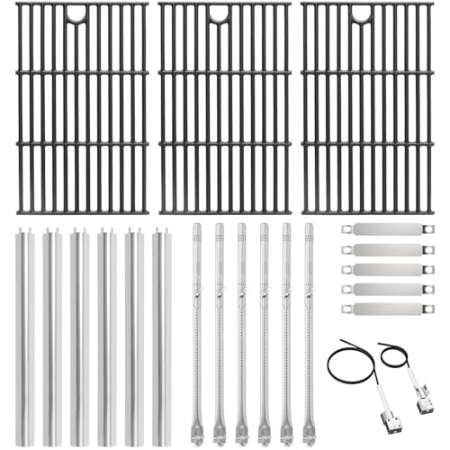 EasiBBQ Grillteile für Charbroil Performance 6-Brenner 463229521 463229021 463228622 463259223 463284422, Rost, Brenner und Heizplatte, Ersatz für G426-0005-W1, G325-0002-W1, G325-0002-W1, G325-0002 von EasiBBQ