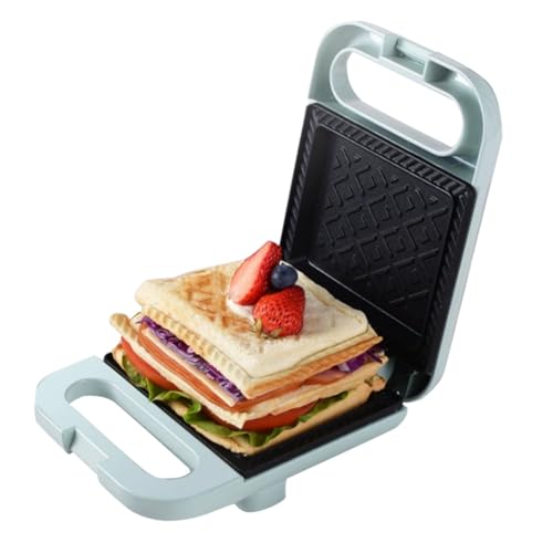 Easnuroz Toastie-Maker Kleiner Elektrogrill 650 W Sandwichmaker Für Den Heimgebrauch Leichter Frühstücksmaker Mit Geringem Ölgehalt Toaster(Blau) von Easnuroz