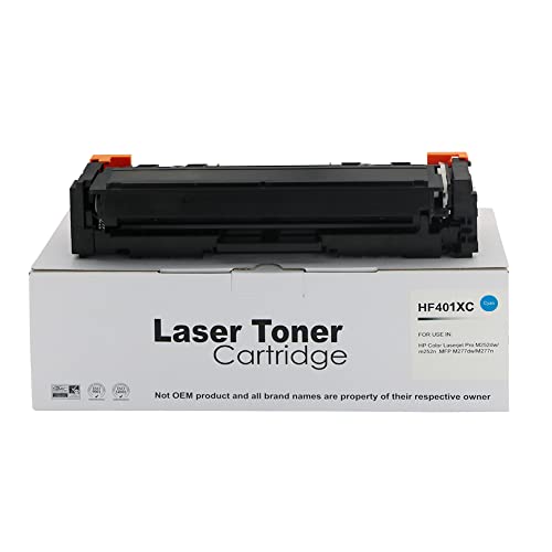 Compatible Replacement for HP CF401X Cyan Toner Cartridge Also for HP 201X Compatible with The Hewlett Packard Colour Laserjet Pro M252DW M252N M274N MFP M277DW M277N von Eason Bros