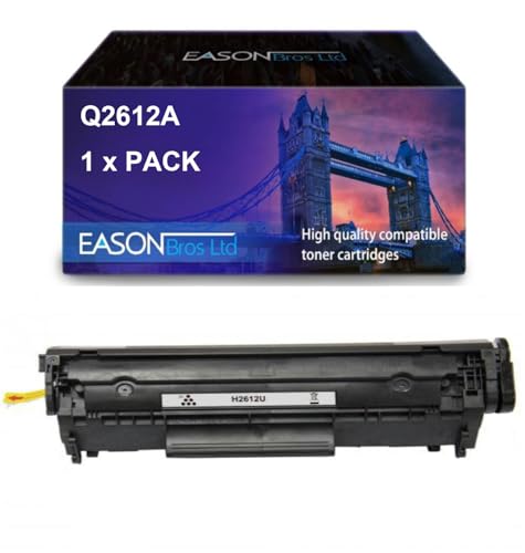 Compatible Replacement for HP Laserjet 1010 Q2612A Black Toner Cartridge Also for Canon 703, Compatible with Laserjet 1012 1015 1018 1020 3015 3030 3055 Canon LBP2900 LBP3000. von Eason Bros