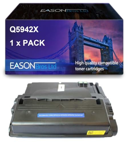 Compatible Replacement for HP Laserjet 4250 Black Toner Cartridge Q5942X Also for Q1338X Q1339X Q5945X Laserjet 4200 Laserjet 4250 Laserjet 4300 Laserjet 4350 von Eason Bros