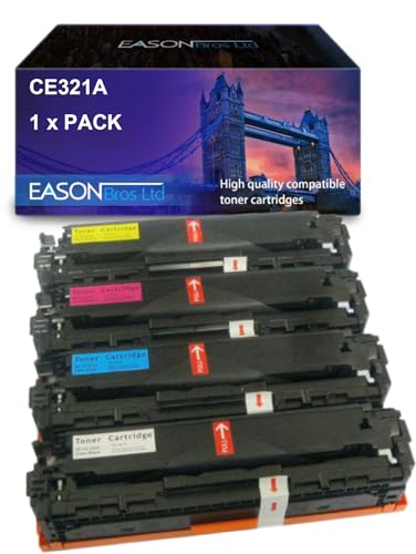 Compatible Replacement for HP Laserjet CP1525 Cyan Toner Cartridge CE321A CP1025 CP1025NW Laserjet Pro 100 Colour MFP M175A MFP M175NW TopShot Laserjet Pro M275 M275NW Canon i-SENYS LBPP 7010C von Eason Bros