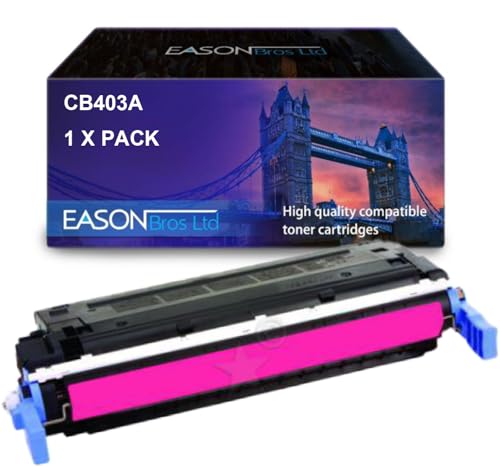 Remanufactured Replacemnent for HP Laserjet CP4005 Magenta Toner Cartridge CB403A, Compatible with The Hewlett Packard Laserjet CLJCP4005 von Eason Bros