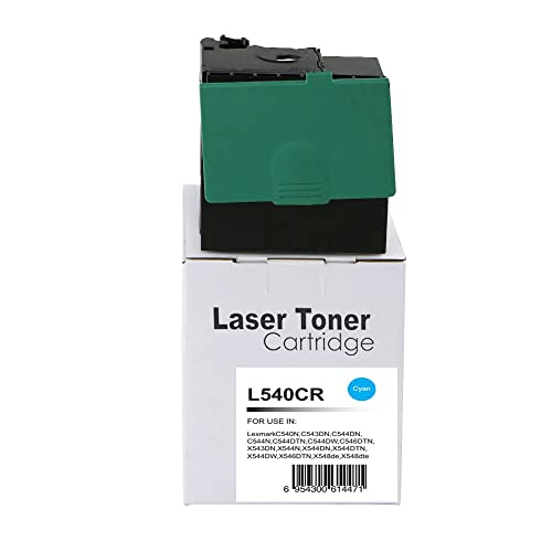 Lexmark C540H2CG C540 Toner, wiederaufbereitet, Cyan,Compatible with C540N C543DN C544 C546 X543 X544 X546 X548 von Eason Bros