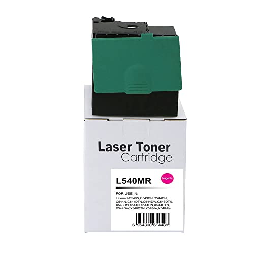 Lexmark C540H2MG Wiederaufbereiteter Toner, Magenta,Compatible with C540N C543DN C544 C546 X543 X544 X546 X548 von Eason Bros