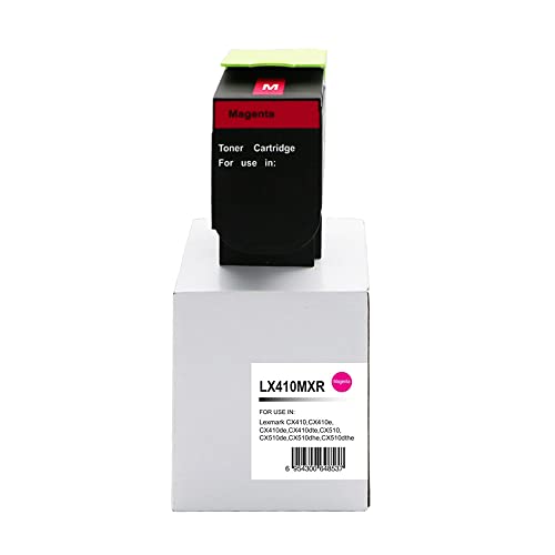 Lexmark Wiederaufbereitete CX410 Tonerkartusche 80C2HM0 802HM, Ergiebigkeit 3.000 Seiten, Magenta,Compatible with The Lexmark CX410E CX410DE CX410DTE CX510DE CX510DTHE CX510DHE von Eason Bros