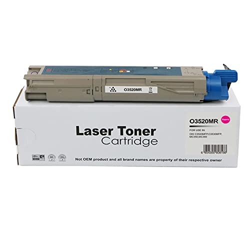 Oki Wiederaufbereiteter Toner C3520 Magenta 43459322,Compatible with The Oki C3520 C3530MFP MC350 MC360 von Eason Bros