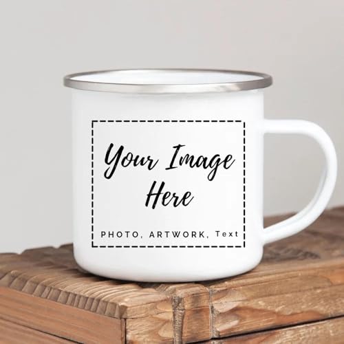 Benutzerdefinierte Emaille Kaffeetassen Familienfotos Design Tasse Kreativer Text DIY Tassen Freunde Geburtstagsgeschenk Personalisierte Bierkrüge Custom mug,301-400ml von East-hai-buy