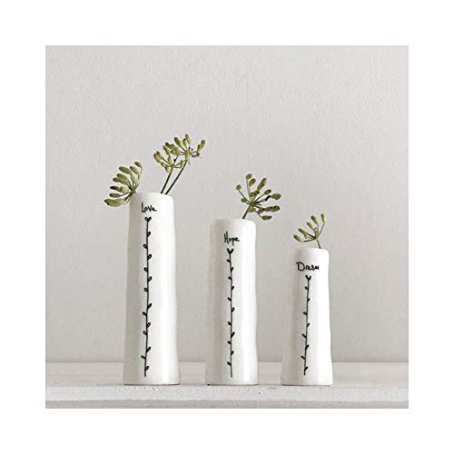 East of India Trio Of Bud Vases – Love, Hope, Dream von East of India