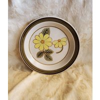 1970Er Premiere Potterskraft, 20 cm Salatteller, Lazy Gänseblümchen, P6030, Gelbe Blume, Blumenmuster, Seltener Fund von EastIdahoCompany