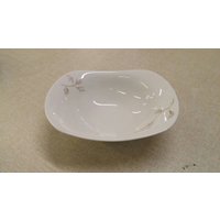 Beige Rose Muster Impromptu True China Von Irokesen Ben Seibel 7, 25 Zoll Servierschale Made in Usa von EastIdahoCompany