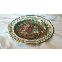 Daher Dekorierte Dose 13 Zoll Oval Stillleben Servierplatte/Tablett Oder Wandbehang Made in England, Herzstück Dekor von EastIdahoCompany