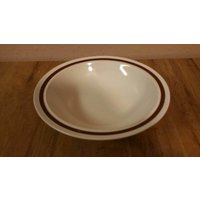 Echte Steingut-Gemüse-/Pasta-Servierschüssel, 23 cm, Braunes Band, Importiertes Steingut, Hergestellt in Japan Echte Steingut-Gemüse-/Pasta-Servierschüssel, 23 cm, Braunes Band, Importiertes Steingut, Hergestellt in Japan von EastIdahoCompany