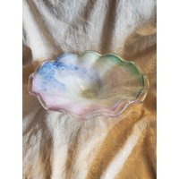 Große Regenbogenfarbene, Gekräuselte Kunstglasschale, 12, 50-Zoll-Schale, Sammlerstück Wohndekor Große Regenbogenfarbene, Gekräuselte Kunstglasschale, 12, 50-Zoll-Schale, Sammlerstück Wohndekor von EastIdahoCompany