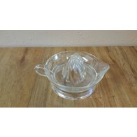 Hazel Atlas Klarglas Entsafter Oder Reibahle Mit Basis Und Griff Retro Küche von EastIdahoCompany